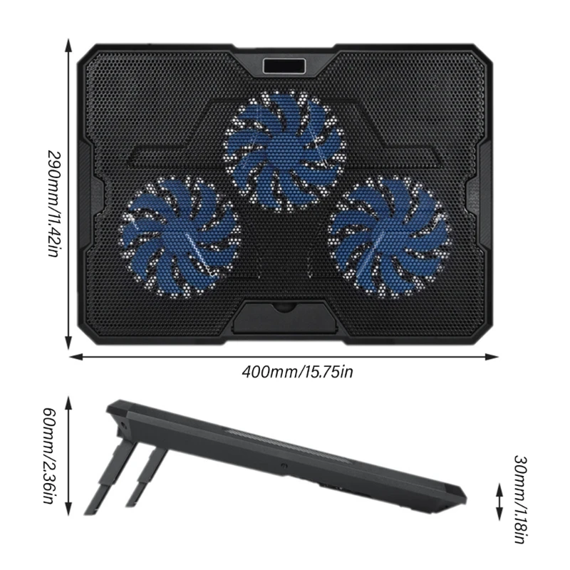 Эргономичный лоток для охлаждения ноутбука с бесшумным вентилятором