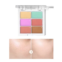 6 colors air permeable concealer palettes long lasting oil control hide deep complexion acne marks cover spots base makeup