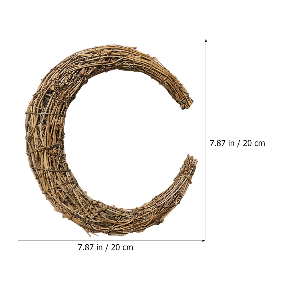 

Rattan Garland Wreath Frame Hanging Decor DIY Accessory Natural Making Rings Handicrafts Summer Wreaths