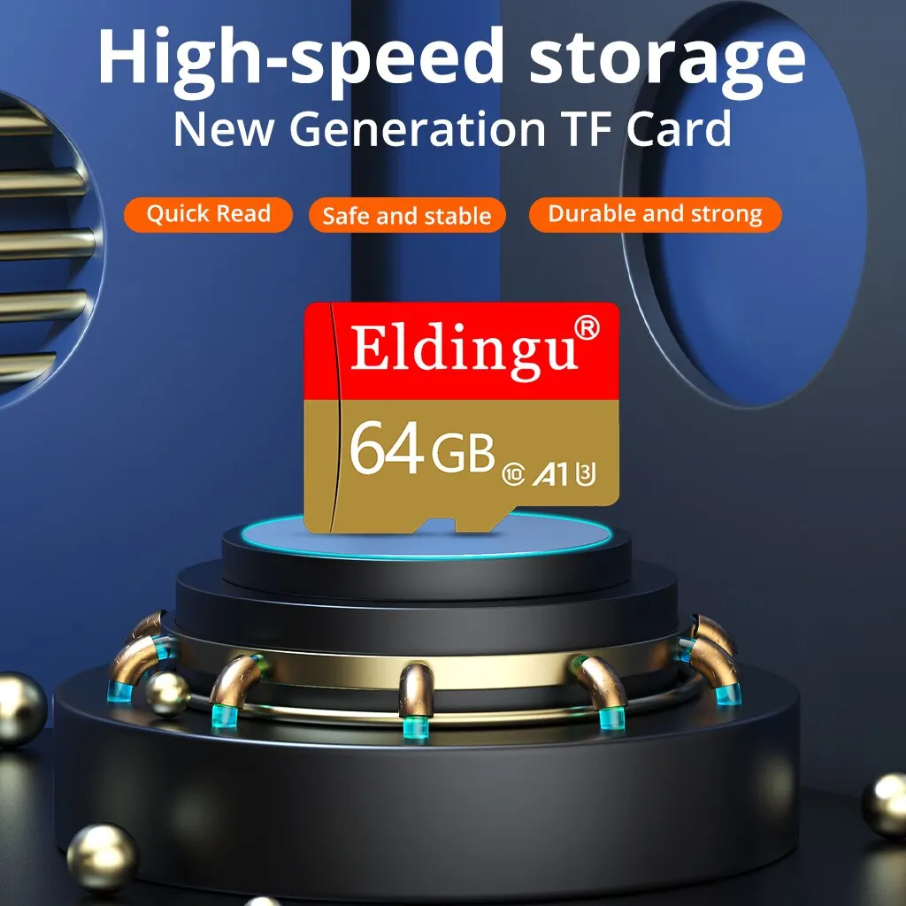 Оригинальная TF-карта Eldingu 64 ГБ Class10 A1 Для Наблюдения MP3 MP4 Mobile Memory Card 32 U1 128 U3