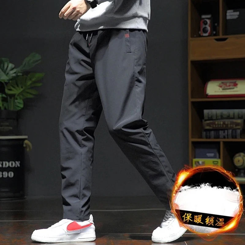 

80% White Duck Down Padded Thicken Winter Warm Down Pants Men Joggers Sportswear Sweatpants Thermal Down Trousers