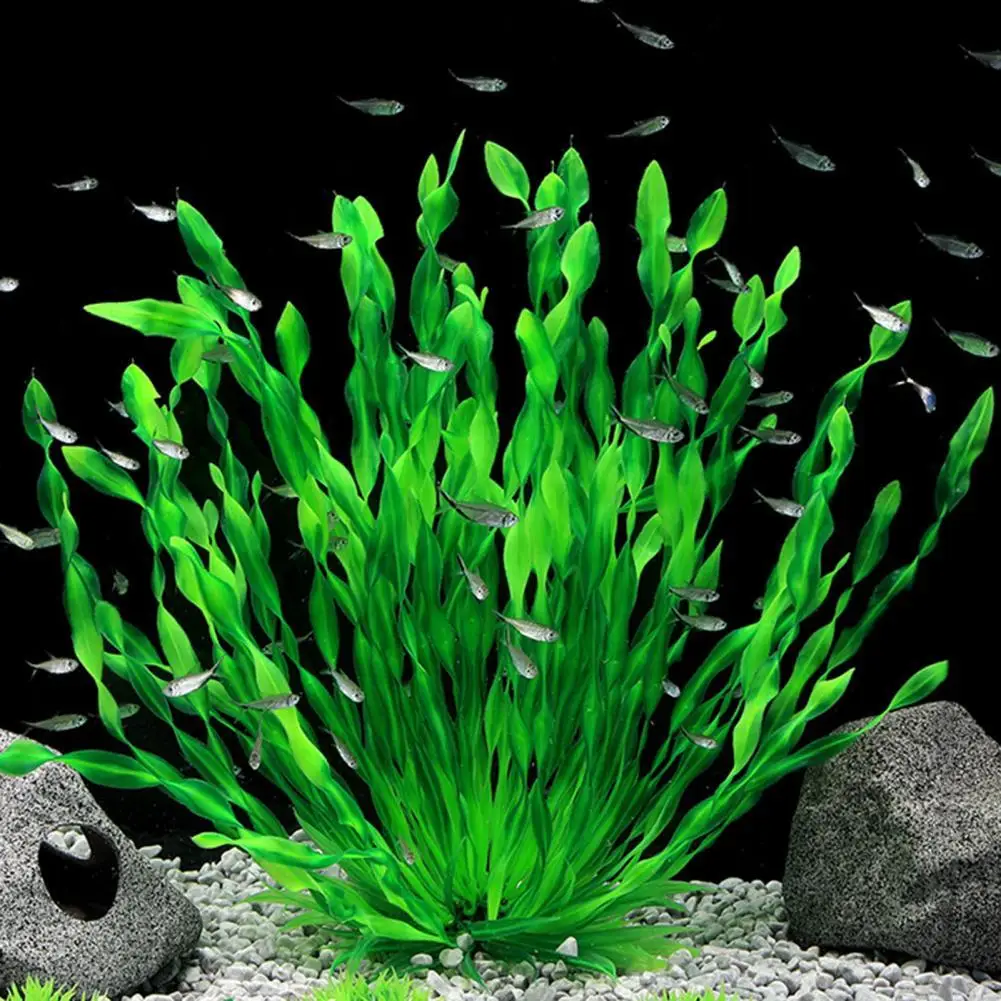 1pc Artificial Underwater Plants Aquarium Fish Tank Seaweed Decoration Green Purple Water Grass Viewing Decorations for Home