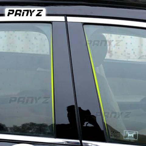 Новые 8 шт. полированные стойки, подходят для BMW X5 E53 2000-2006, накладка на окно, наклейка на колонку BC