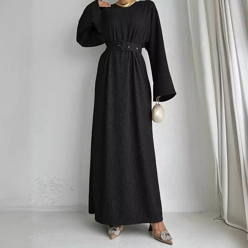 Женское повседневное драпированное вечернее платье с длинными рукавами модное