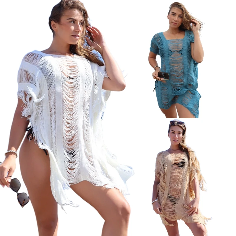 

Lady Bikini Cover Ups Beach Summer Sexy Swimming Suit Tassel Shawl Cover Ups D5QD