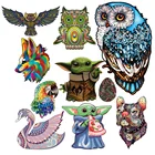 Новинка 2022 г., деревянный пазл с животными для взрослых и детей A3, A4, A5, 3D, деревянные поделки сделай сам в форме искусственной елки, пазл, подарки