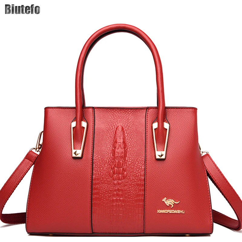 

Fashion Handbag Ladies Crocodile Pattern Shoulder Bag High Quality Luxury Designer Large Crossbody Purse Red Sac De Luxe Torebka