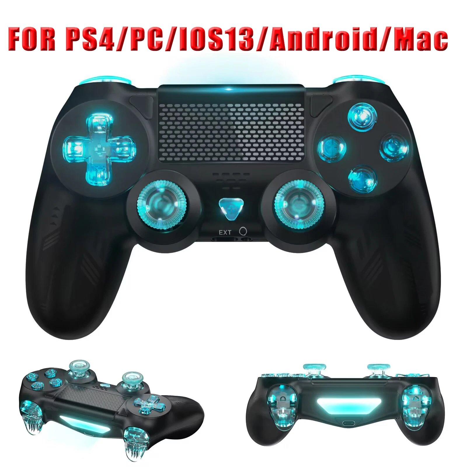 

Для контроллера PS4/Slim/Pro, беспроводной контроллер с блестками, совместим с контроллером, поддержка удаленного геймпада/двойная вибрация/турбо/6-осевой