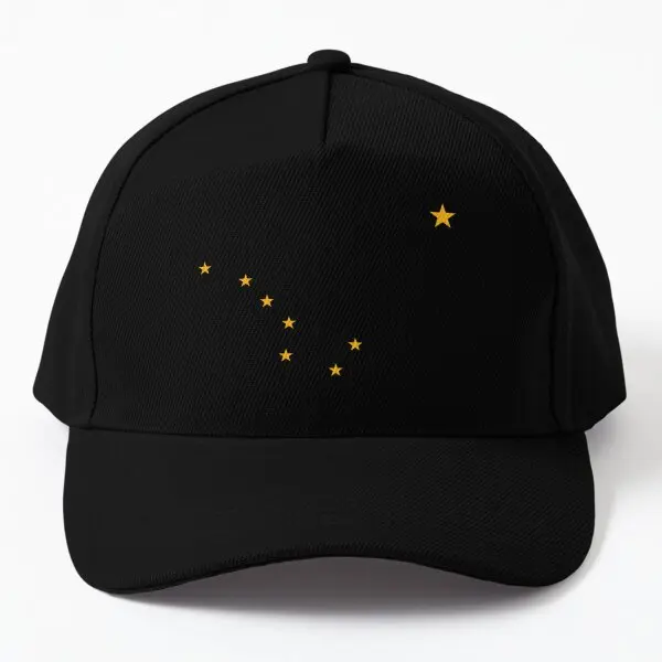 

Alaska State Flag Baseball Cap Hat Black Czapka Casual Bonnet Solid Color Sun Hip Hop Mens Summer Fish Snapback Spring