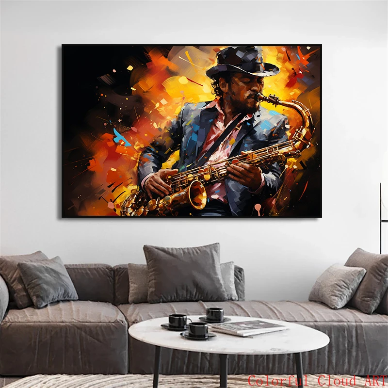 Граффити Африканский Джаз саксофон труба танцевальный барабан постеры