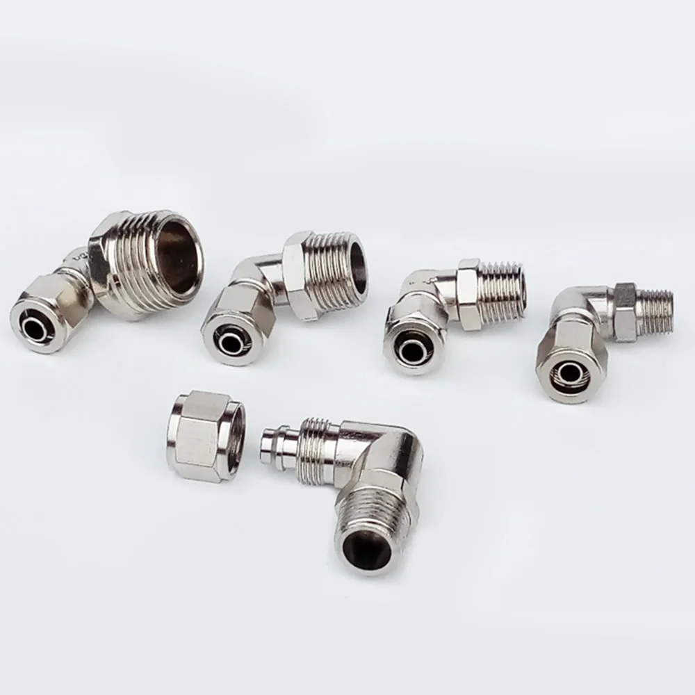 

Pneumatic Quick Connector PL Elbow Quick Thread Fitting Male 1/8 3/8 1/2" 1/4" BSP Hose Fitting Quick Tightening Fitting