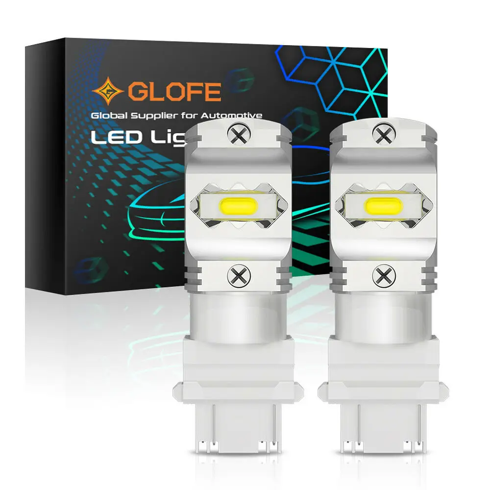 

Светодиодная лампа для сигнала поворота Glofe 2Smd, 6000K, белая, 3157, 3057, 4057, 4157, Тормозная лампа