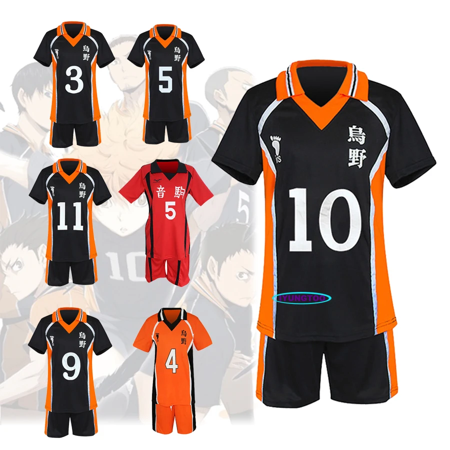 

Аниме Haikyuu Косплей костюмы Karasuno старшая школа волейбол Клуб Спортивная одежда футболка косплей Хината Shyouyou Джерси Униформа