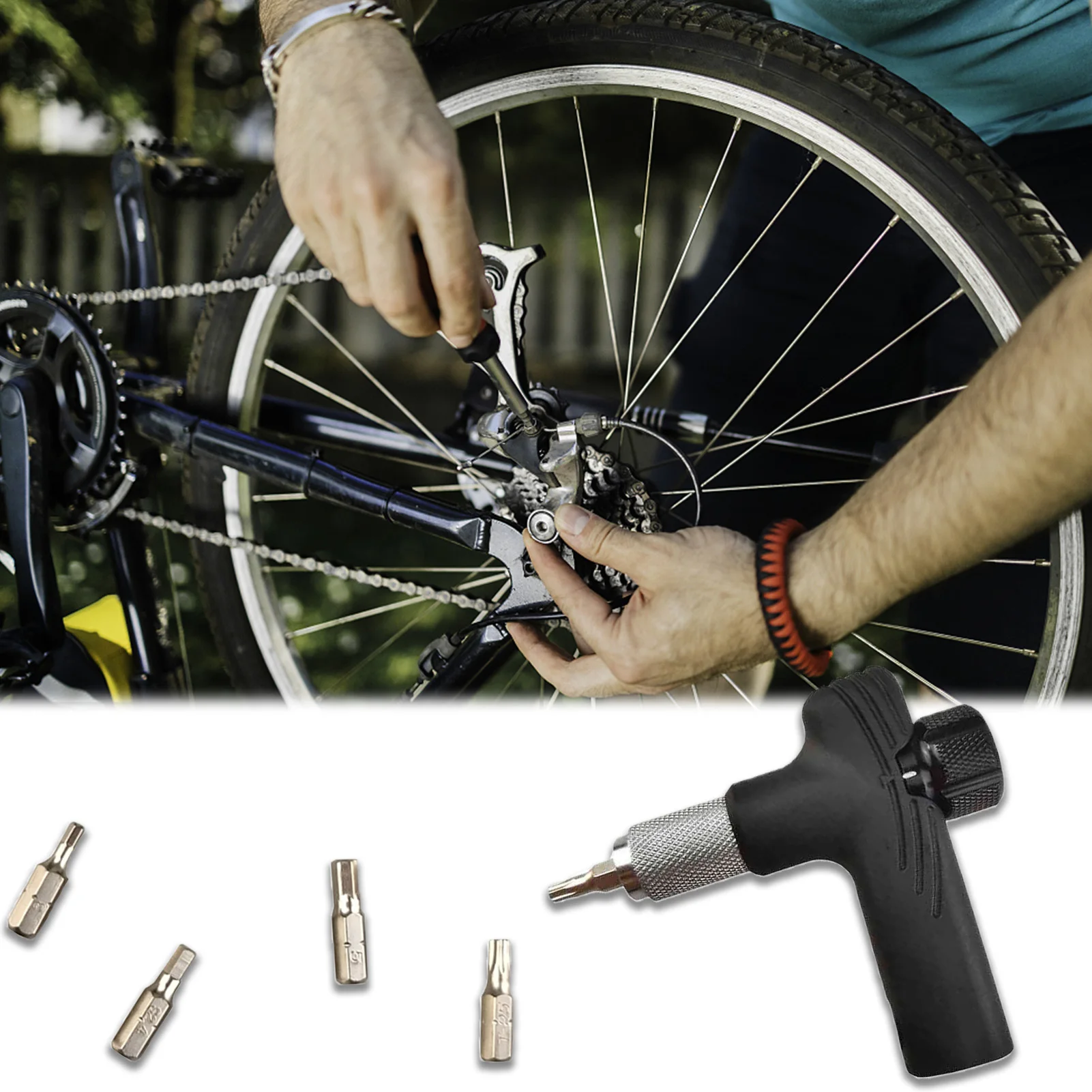 

Bicycle Torque Ratchet Wrench Multi-Function Torque Bicycle Repair ToolBicycle Maintenance Tool For Road And Mountain Bikes