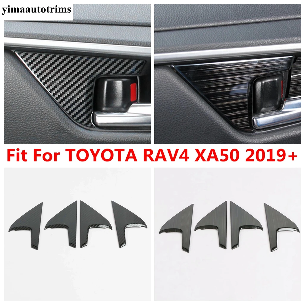

Car Inner Door Handle Frame Decoration Cover Trim For TOYOTA RAV4 RAV 4 XA50 2019 - 2023 Stainless Steel Accessories Interior