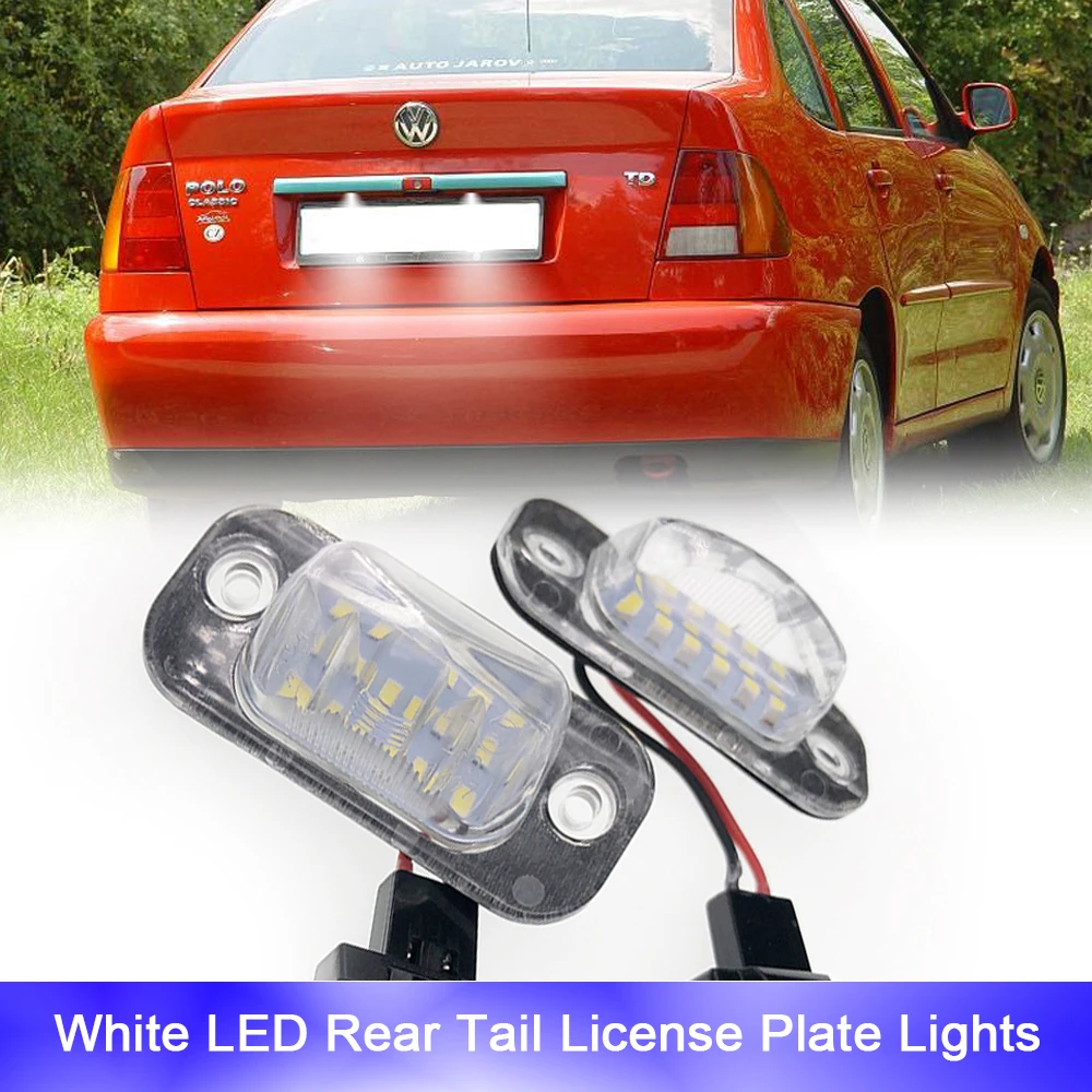 2x для Seat Ibiza Toledo Cordoba Vario VW Derby Polo Variant Golf светодиодный подсветка номерного знака Canbus