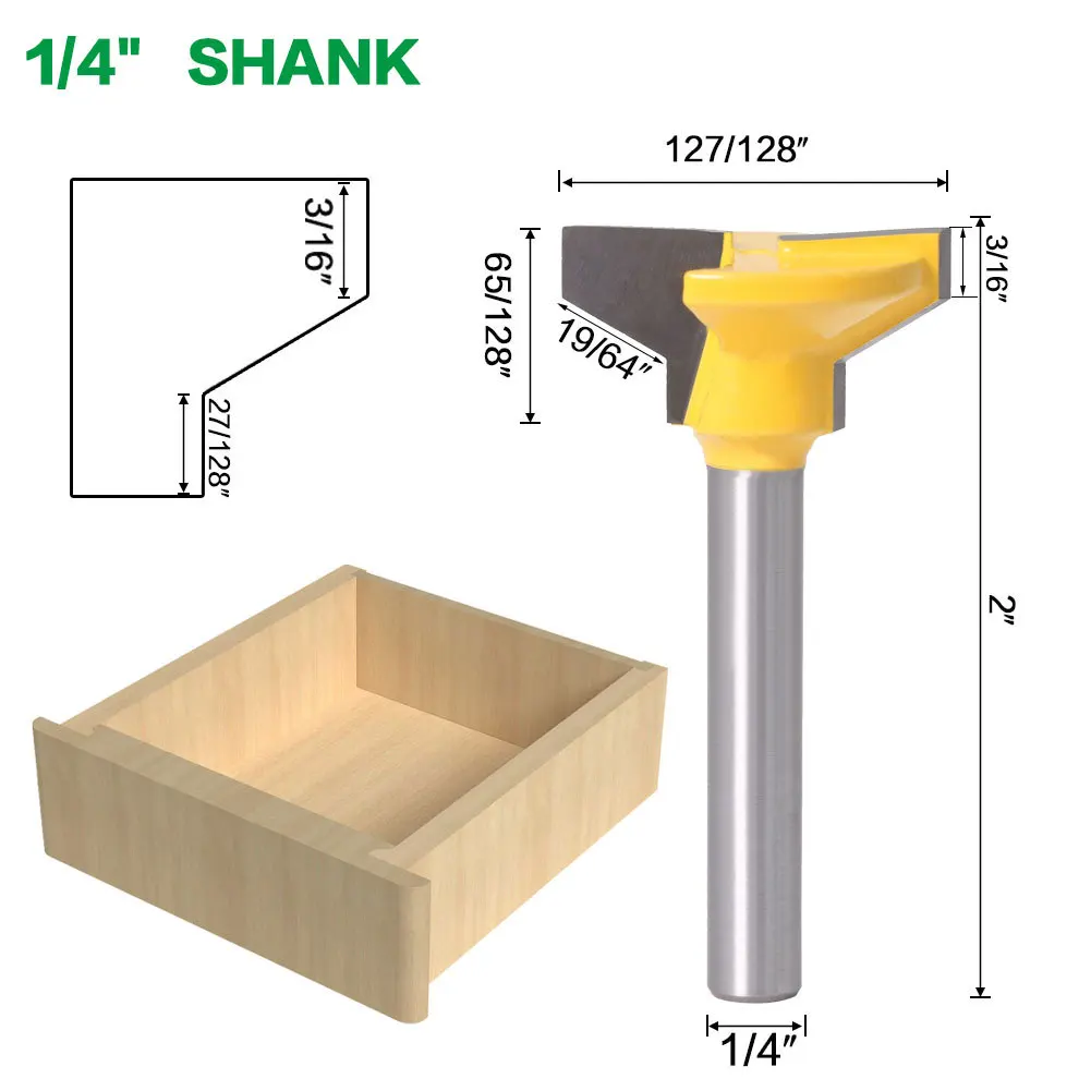 

1/4" (6.35mm) Shank Lock Drawer Glue Joint Router Bit
