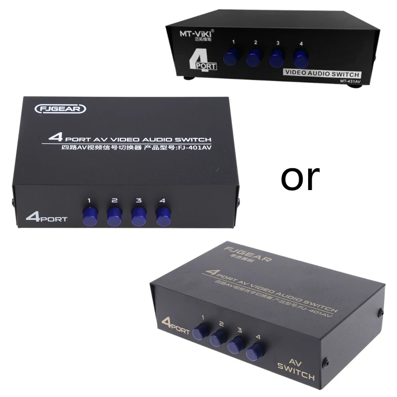

RCA Splitter with 4-Way Video RCA Box for Connecting 4 RCA Output