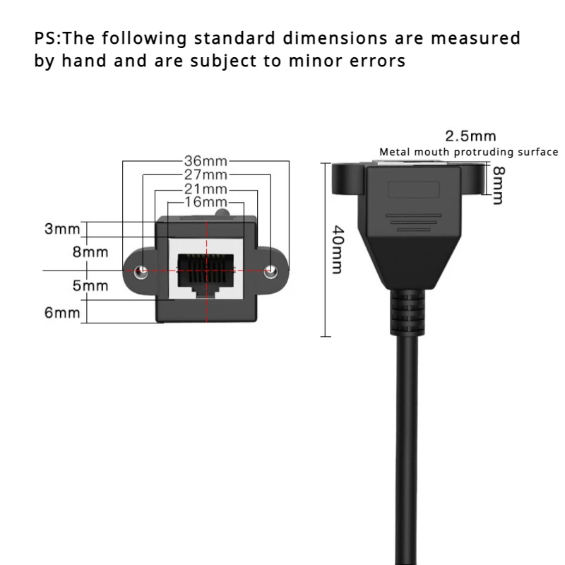 1/5 шт./партия 0 3 м/0 5 м/1 м/2 м/3 м/5 м RJ45 кабель штекер-гнездо с винтами для монтажа