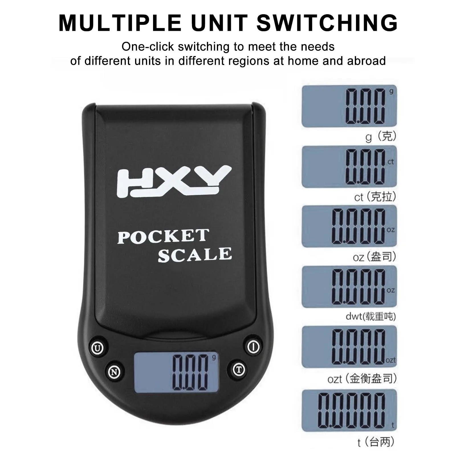 Пальмовые весы HXY брендовые PS-500g-0.01g точный диапазон измерения до 500 г