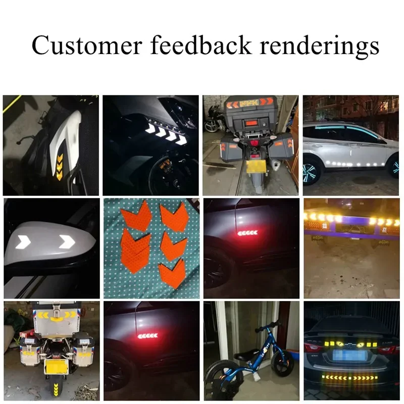 10 шт./компл. светоотражающая лента со знаком стрелки предупреждающая наклейка