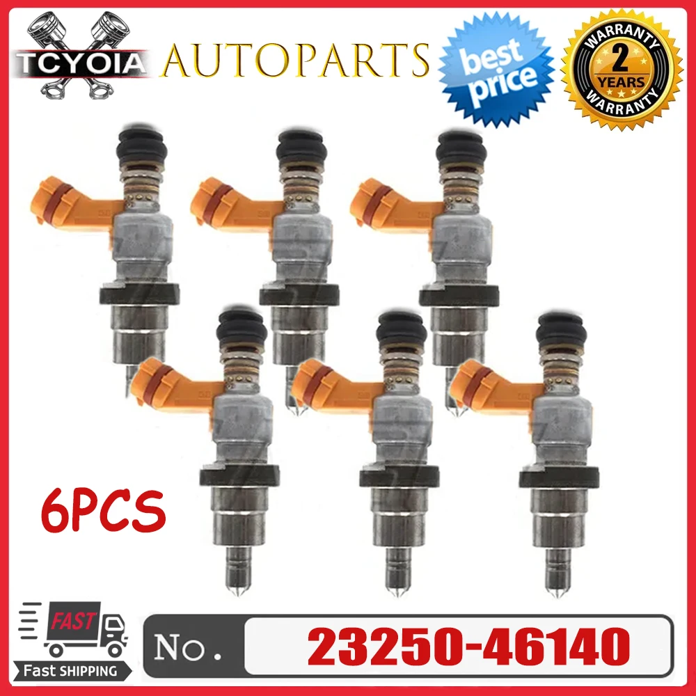 

6 шт. восстановленных топливных форсунок для TOYOTA BREVIS CROWN PROGRES 2JZFSE 1JZFSE OEM: 23250-46140 2325046140 23209-46140 2320946140