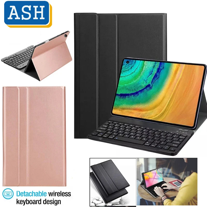 

ASH For Huawei MediaPad T5 10.1 M5 Lite M5 10 Pro M6 10.8/Matepad Pro 10.8 10.4/Honor V6 10.4 Magnetic Detachable Wireless