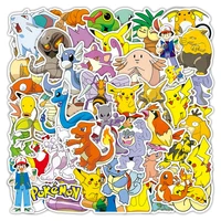 103050pcs anime cute pokemon stickers for laptop phone skateboard luggage car waterproof vinyl kids cartoon stickers decals