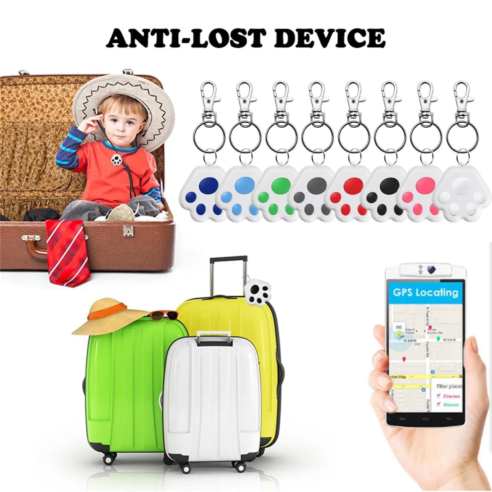 

GPS Locator Device ABS Waterproof Work Outdoor Indoor Baby Senior Life Alert without Monthly Location Plaque Kid Emergency Phone