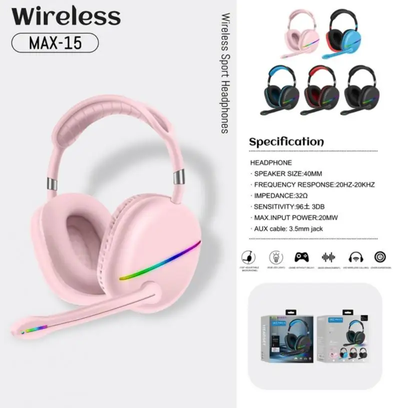 Новые беспроводные Игровые наушники гарнитура с глубокими басами