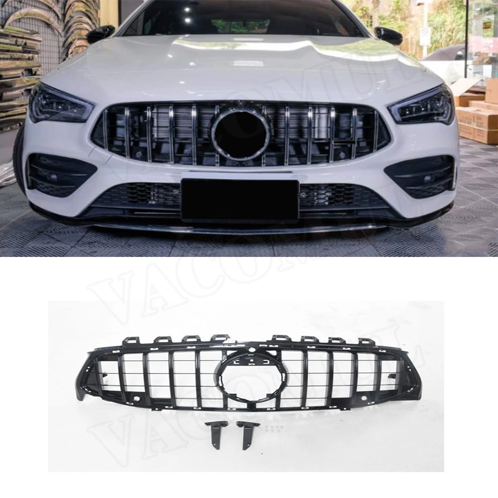 

Передний бампер, автомобильная решетка, верхняя крышка для Mercedes Benz W118 C118 CLA180 CLA200 CLA250 CLA45 AMG 2020 2021, автомобильный ABS