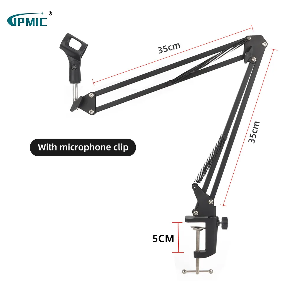 Фото NB-35 desktop microphone lazy cantilever stand 360-degree rotatable metal base stand microphone stand can bear 1.1KG №3