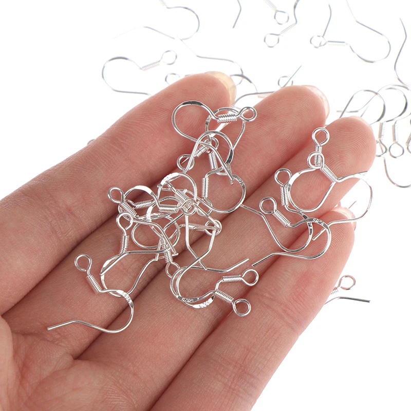 

50PCs 925 Diy Earring Findings Earrings Clasps Hook Fittings Diy Jewelry Making Accessories Iron Hook Snake Jewelry