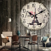 16 inch wall clocks for living room 2022 decorative rustic farmhouse vintage style battery operated non ticking big size clock