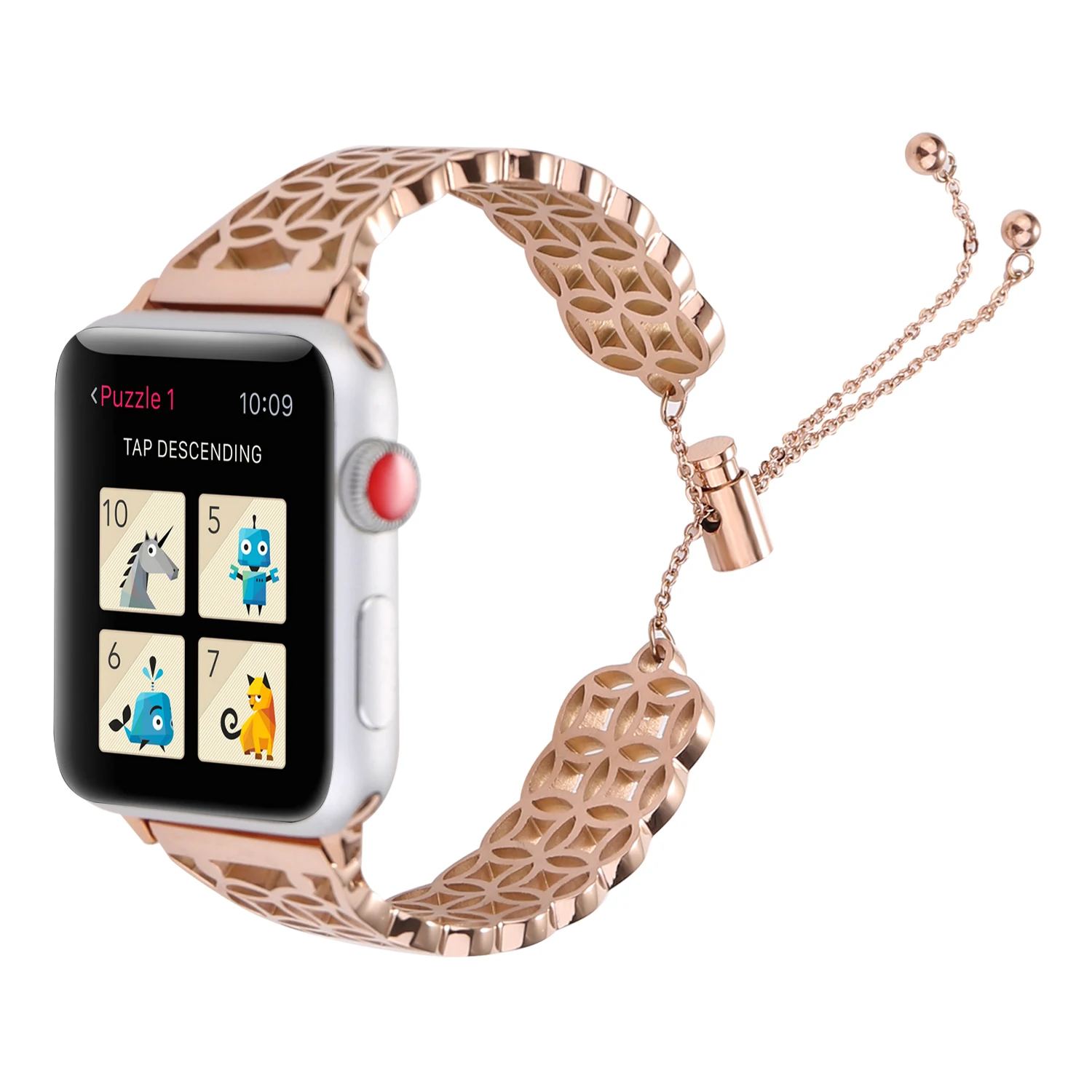 Strap for Apple Watch bracelet Coin square hollow rhinestone Stainless Steel  band 49mm45mm44mm42mm41mm40mm38mm strap for Iwatch