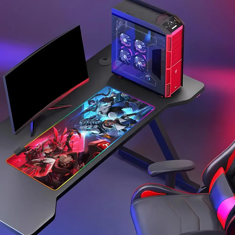Фото Игровой коврик для мыши RGB C-Cabinet Kawaii XXL с изображением сексуальной аниме-девушки Overwatch Mercy, коврик для клавиатуры, коврик для ноутбука, игровой настольный коврик №2