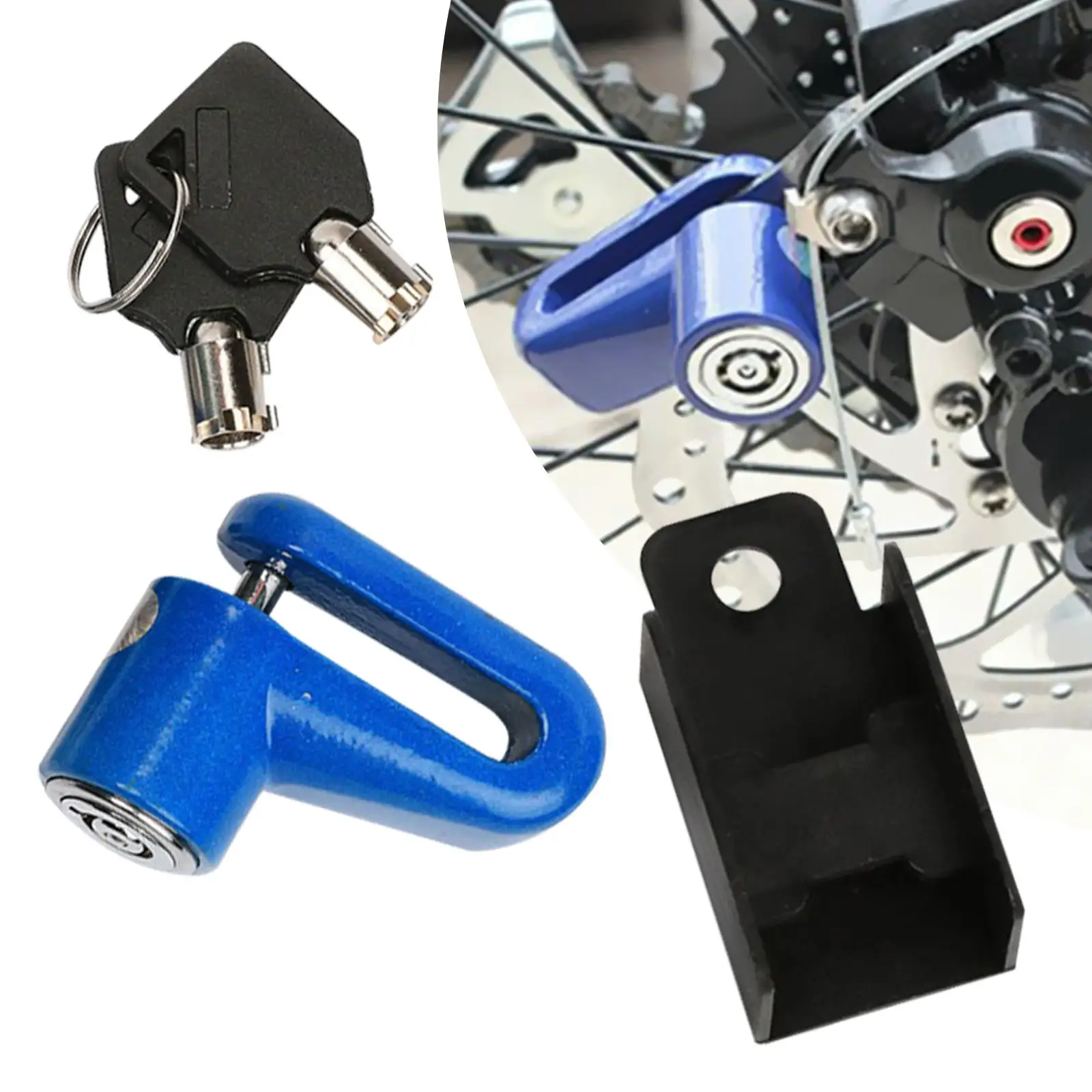 

Motorcycle Disc Brake Lock Waterproof Anti for with Two Keys