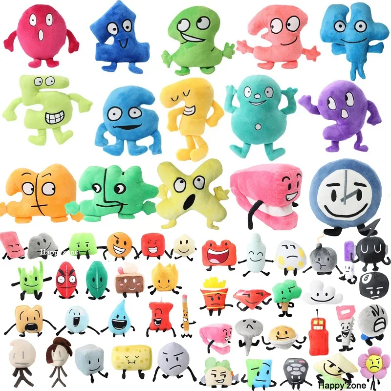 Фото Аниме-плюшевая игрушка BFDI Battle For Dream Island, 70 видов, мягкая кукла-животное, персонажи X, Блинц, Блок, Маркер, Степлер, Картофель фри №2