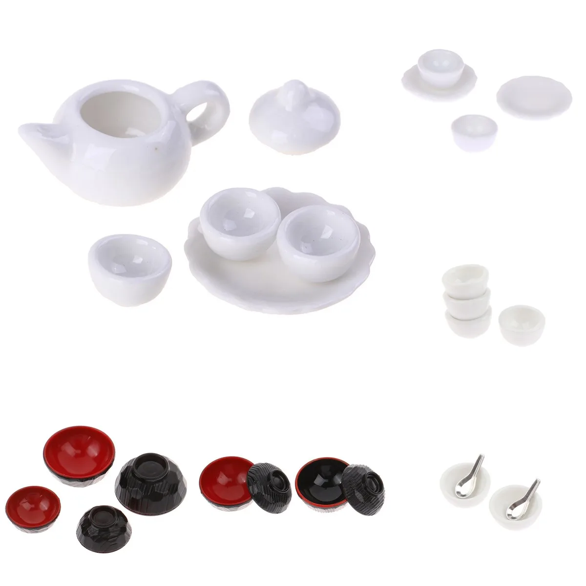 

Набор для кукольного домика в масштабе 1:12, столовая посуда, чайный сервиз, тарелка, кукольный кухонный декор в японском стиле, миска для лапш...