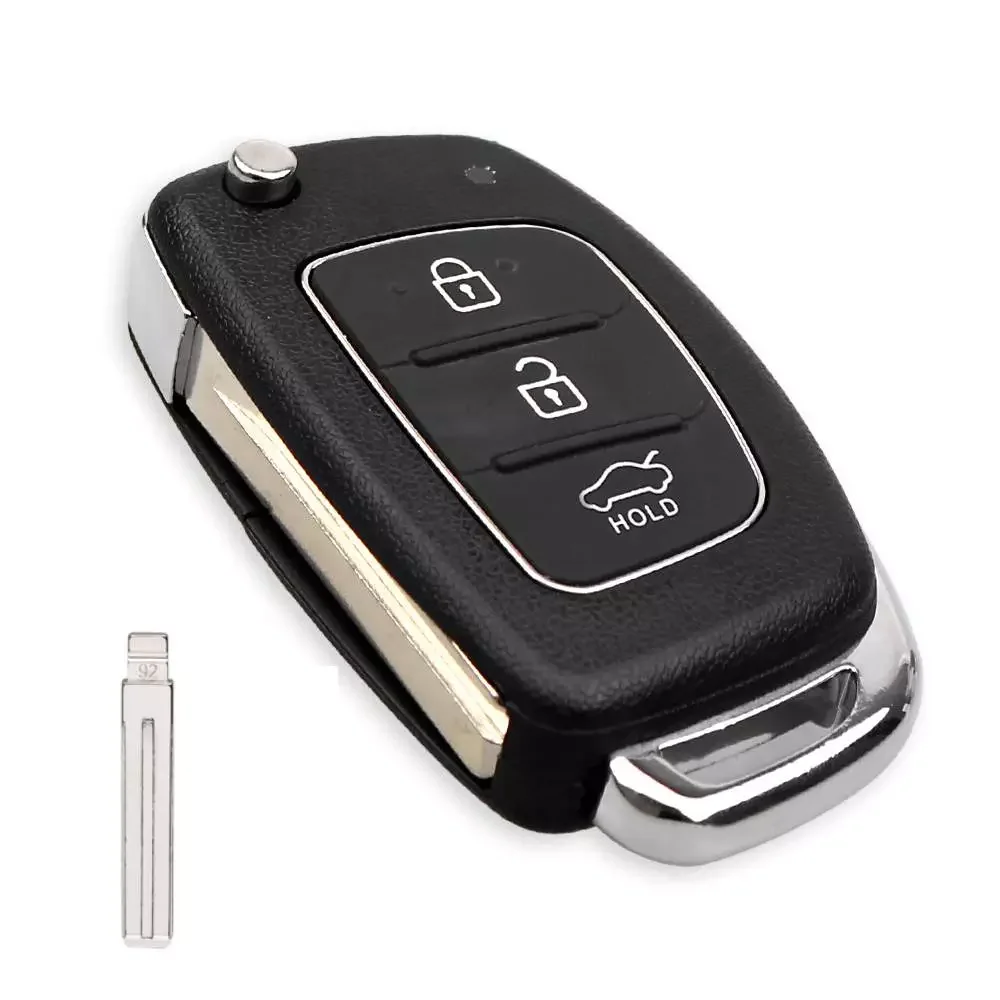 

1pc 3 Buttons Flip Remote Car Key Fob Remote Key Shell For Hyundai Qia Santa Sonata Tucson Creta Elantra Solaris car accessories