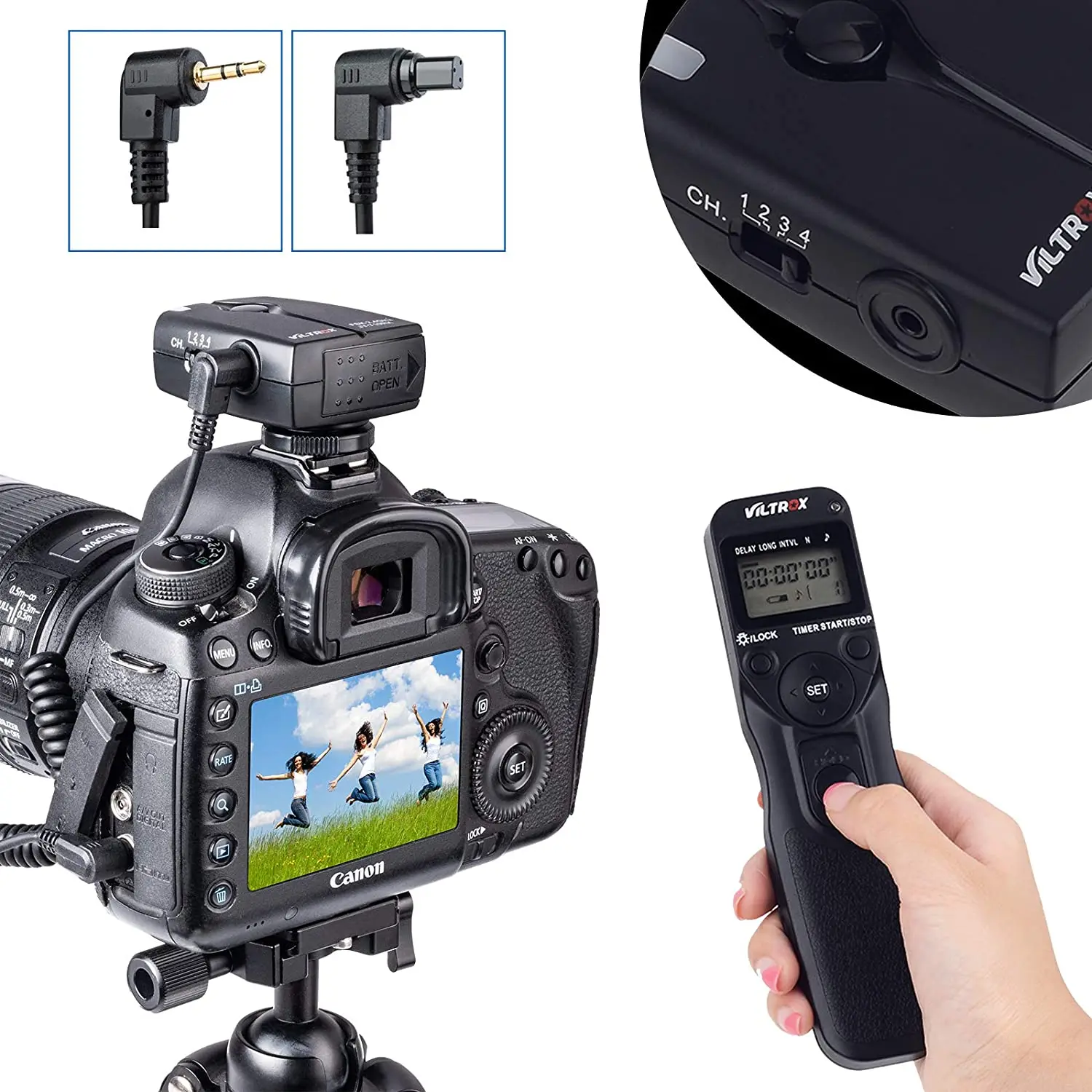 

Viltrox JY-710 2.4GHz Wireless Shutter Release Timer Remote Control With Intervalometer For Canon Nikon DSLR Camera