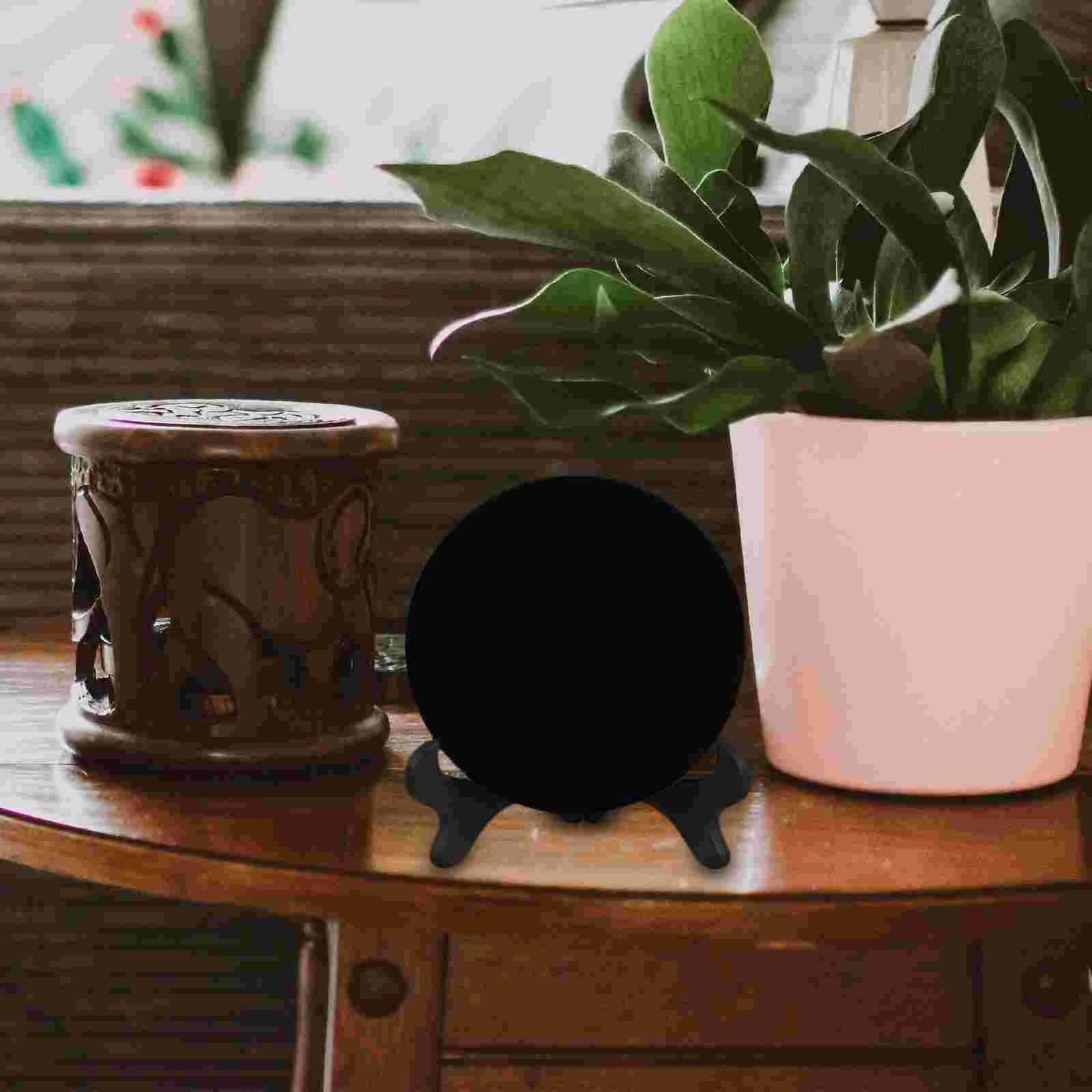 Домашний декор современные черные тарелки зеркало из обсидиана готический