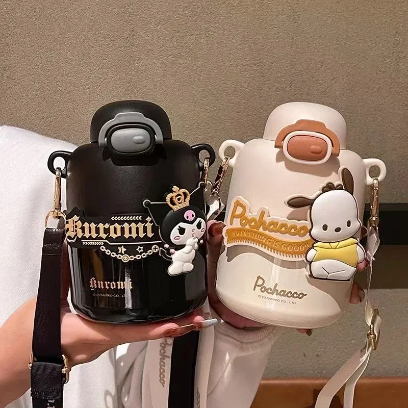 

Sanrio Kawaii Anime Kuromi Cinnamoroll Lovely Stainless Steel Vacuum Cup Cute Cartoon Student Large Capacity Water Bottle Gifts