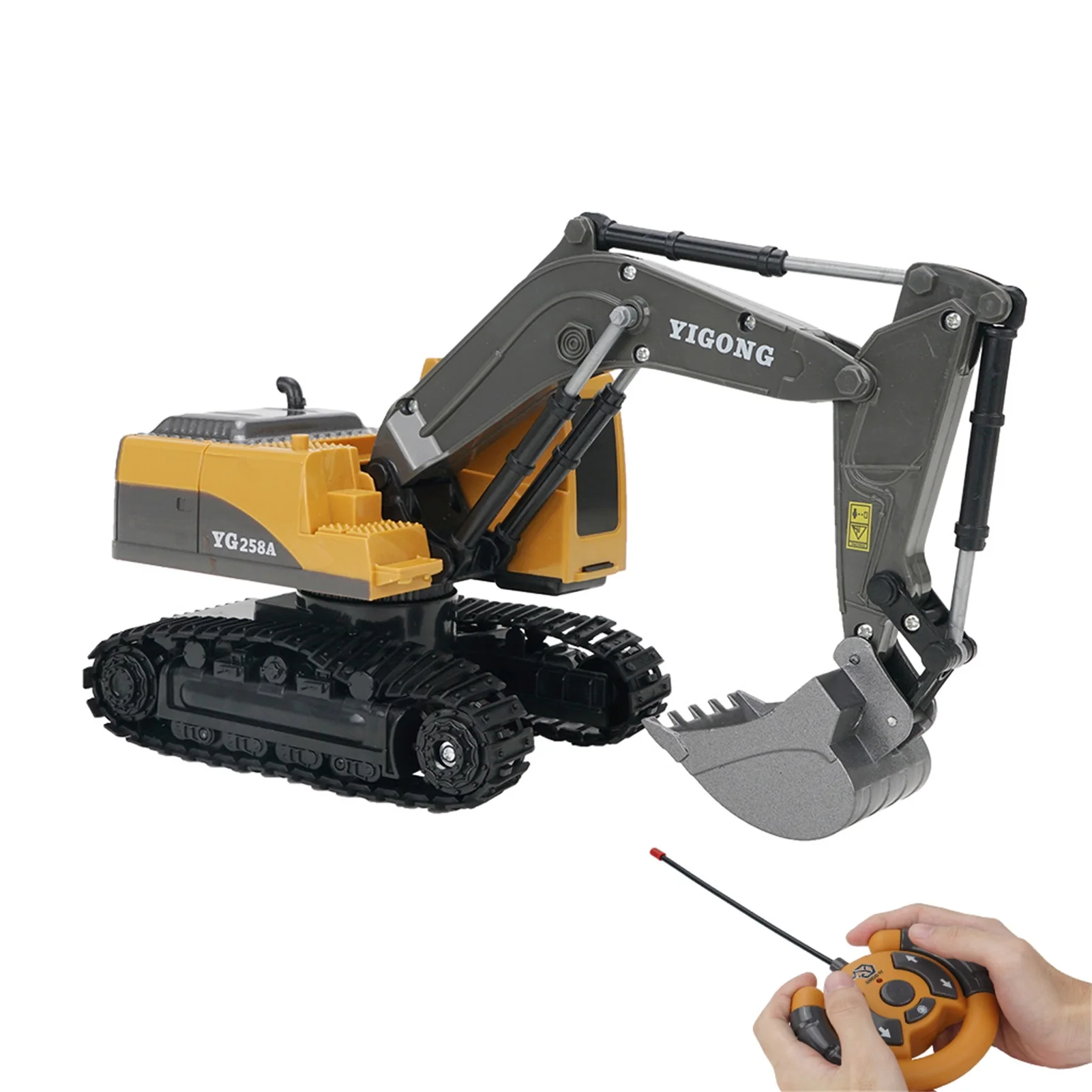 

6-канальный экскаватор 1:24 RC, игрушечный инженерный Радиоуправляемый автомобиль, пластиковый экскаватор из сплава, самосвал, кран, электриче...