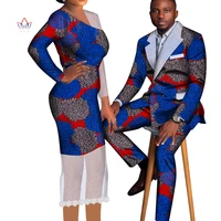 african sweet lovers matching couples clothes gift valentine day long sleeve women maxi dresses and mens jacket suits set wyq756