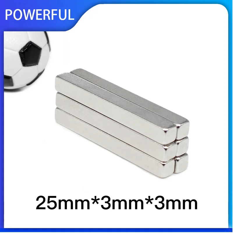 

10~300PCS Strong Block Magnet 25x3x3mm N35 Quadrate 25mm x 3mm x 3mm Permanent Magnet Square Sheet Magnet NdFeB Magnet 25*3*3mm