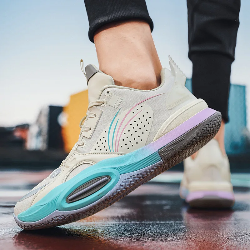 Unisex Basketball Shoes Men's and Women's Non-slip Wear-resistant Shock-absorbing Sport Shoes Student Gym Training Sneakers