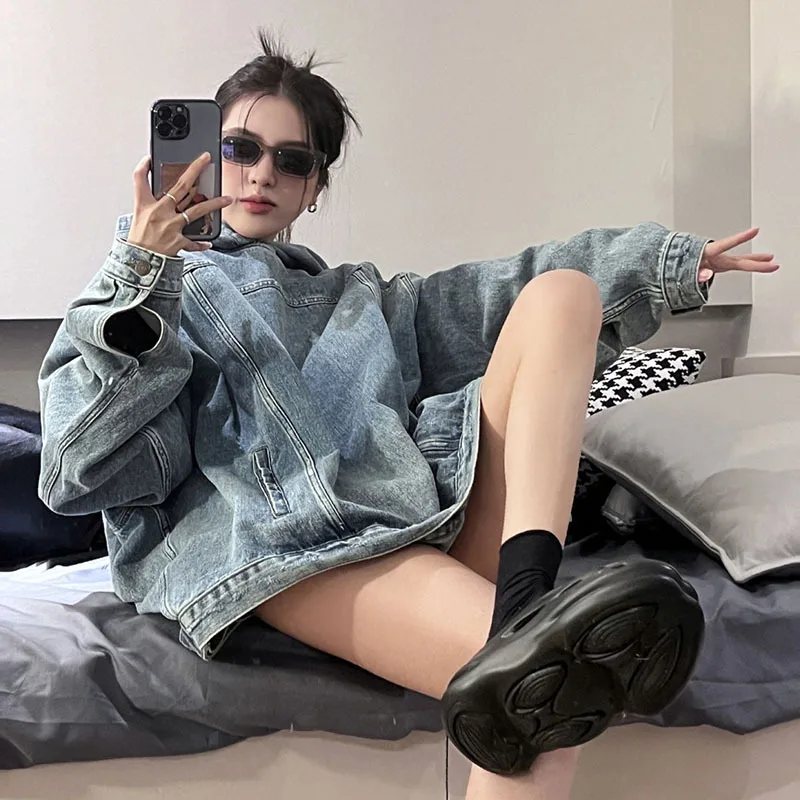 Женская джинсовая куртка новый стиль женский весенний Американский винтажный