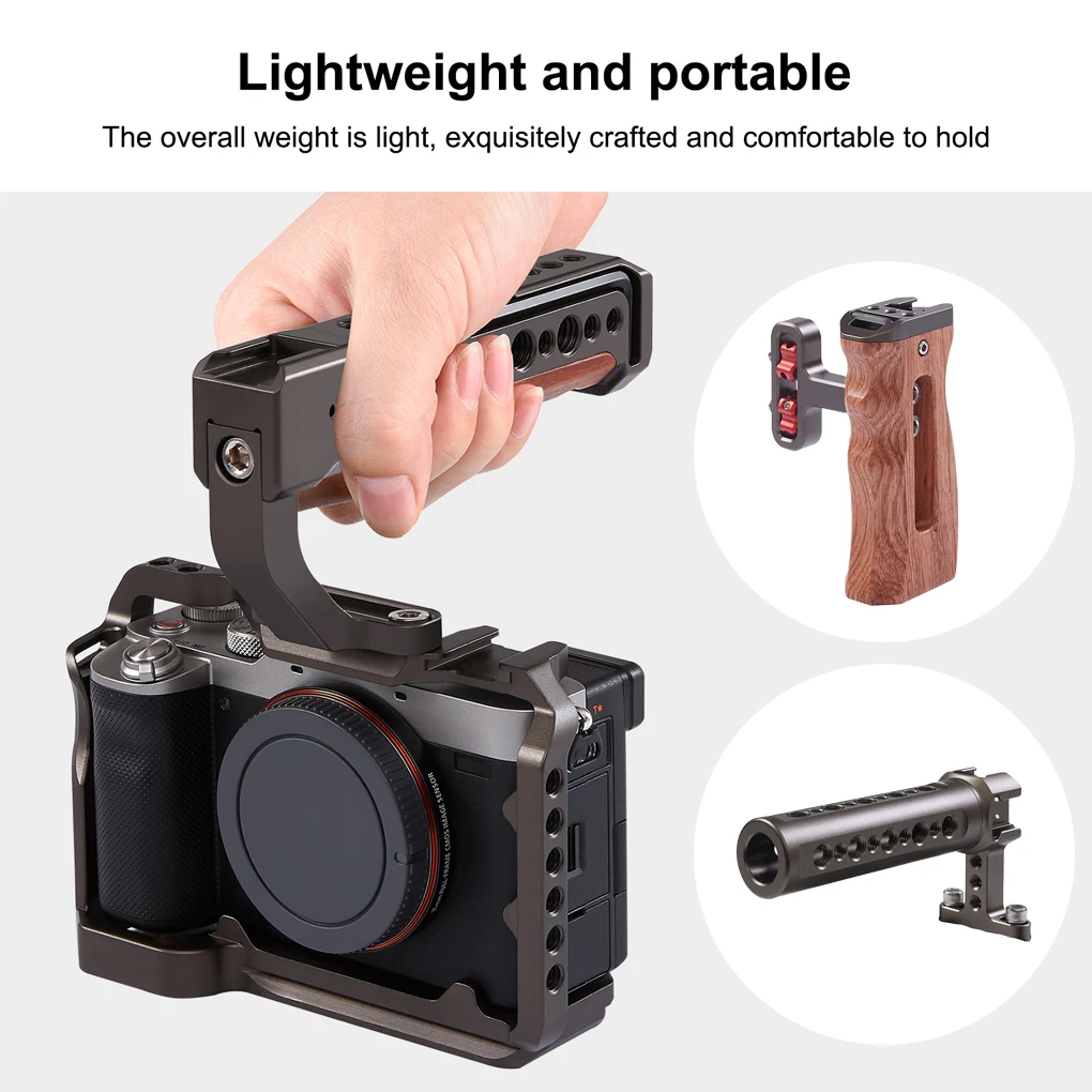 

Camera Handle Shoes Cages Side Screw Grip Hand Stabilize Universal Adjustable Aluminium Multifunctional Bracket