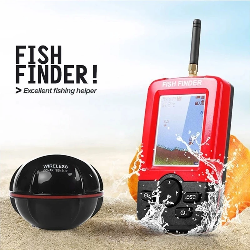 

Smart Portable Depth Fish Finder with 100M Wireless Sonar Sensor Echo Sounder LCD Fishfinder Lake Sea Fishing Saltwater